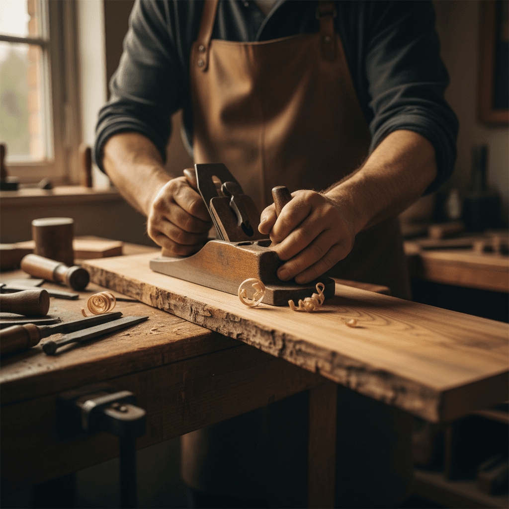Drywaller finishing a taped seam